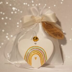 Herz mit Regenbogen (am Band)