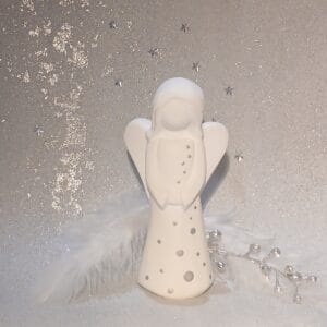 Mittelgroßer Engel mit silberne Punkten
